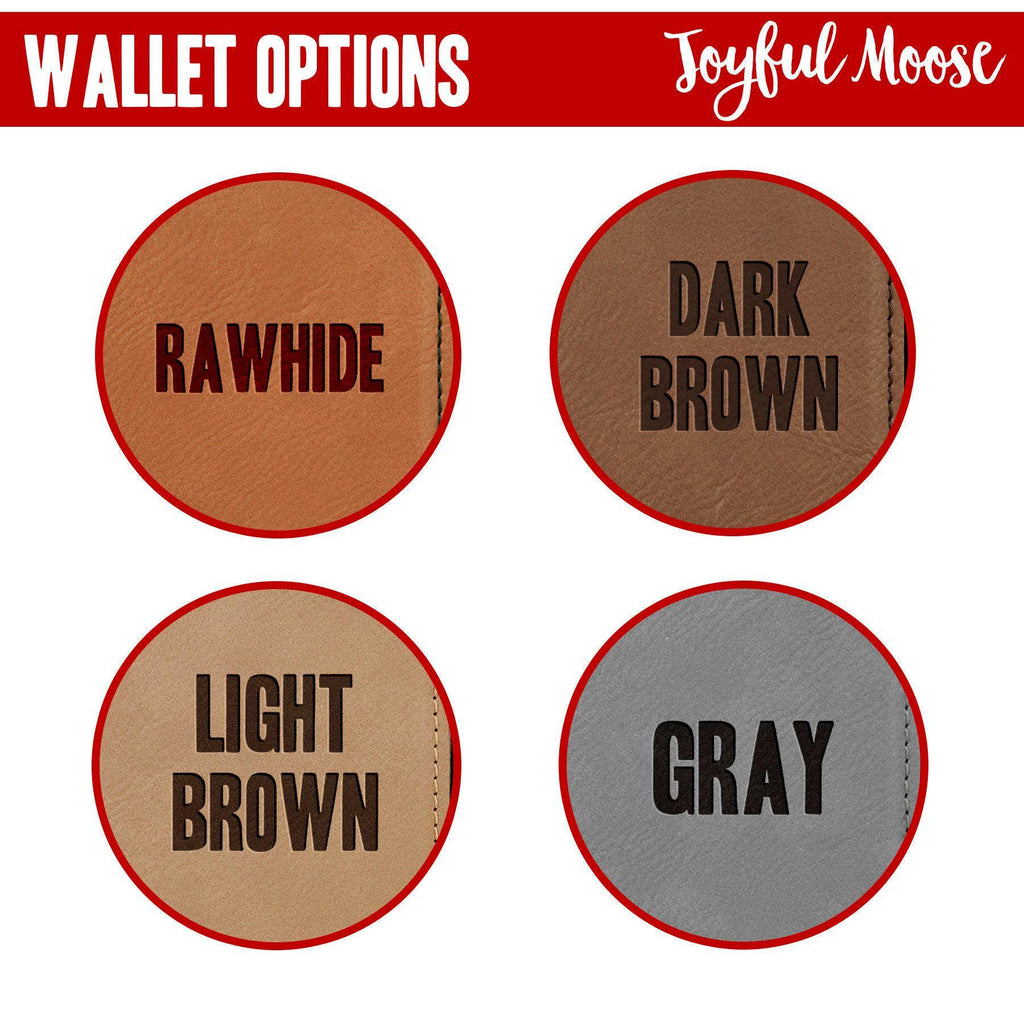 Engraved Wallet For Dad – Brown Leather Slim Bifold Wallet With Card Slots