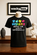 Seeing The World Differently Autism Awareness Graphic Tee Shirt