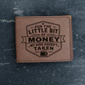 Engraved Wallet For Dad – Brown Leather Slim Bifold Wallet With Card Slots